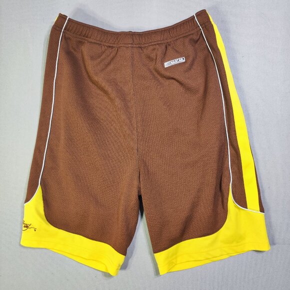 NASCAR m&m's Racing Kyle Busch 18 shorts boys XL(18-20) brown yellow - Picture 5 of 14